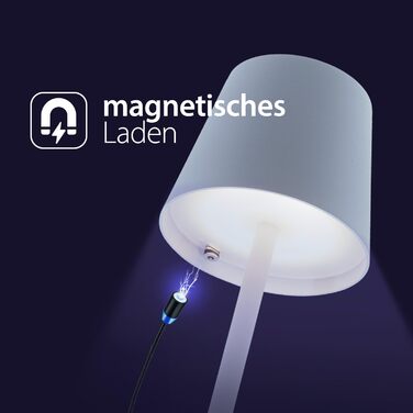 LED-світильник SECURIT 'Feline' - диммер, бездротовий, акумуляторний, з USB-магнітним кабелем, для бару/кафе/ресторану/готелю, 38x11x11 см, білий