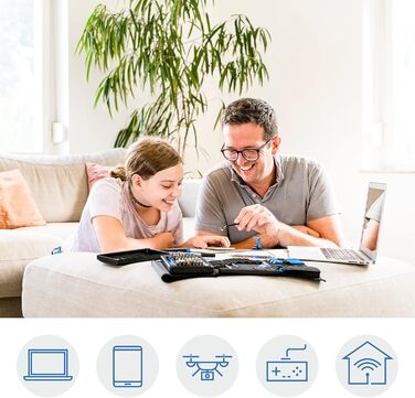 Набір інструментів iFixit Pro Tech для ремонту електроніки: біти та відкривачі для телефонів, ноутбуків, ПК, ігрових консолей (Синій)