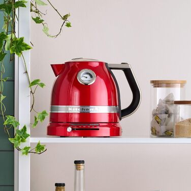 Електричний чайник KitchenAid з регулюванням температури 50-100°C, 1.5L, з фільтром від накипу, нержавіюча сталь (імперський червоний)