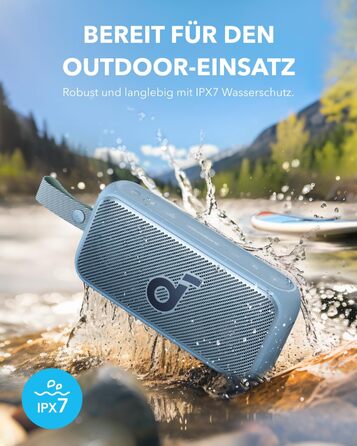 Soundcore Motion 300: Bluetooth-динамік з BassUp, SmartTune, 30W, 13 годин, IPX7, для саду, кемпінгу та піших прогулянок (блакитний)