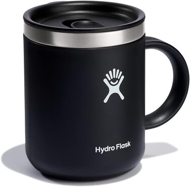 Термокружка Hydro Flask 354 мл (12 oz) з нержавіючої сталі, чорна, з кришкою та ручкою