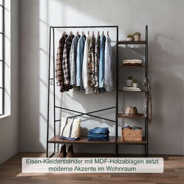 Підставка для одягу Relaxdays з 6 полицями