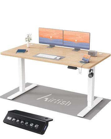 Дитячий електричний стіл Airfish 80x60/140x60 см з регулюванням висоти та функцією пам'яті | Стіл для дому/офісу