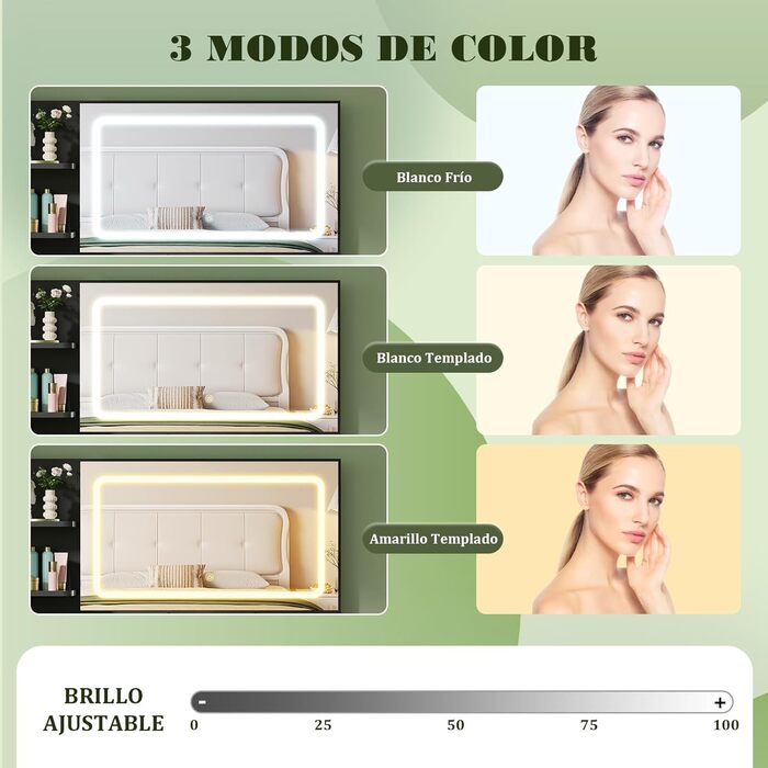 Дзеркальний столик для макіяжу Devoko з LED-підсвічуванням та пуфом, кутовий туалетний столик з розеткою, 5 ящиків, відкриті полиці, тримач для фену, для спальні (Білий) (Чорний)