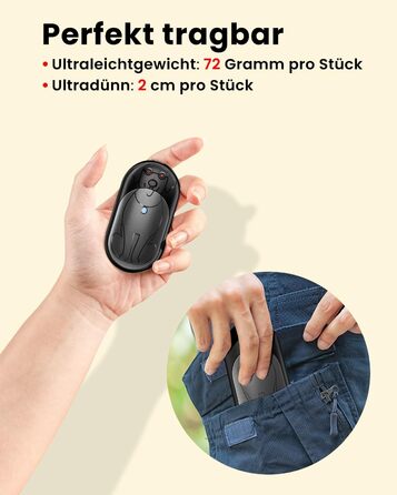 Електричний грієчка Miaton 6000mAh: перезаряджуваний кишеньковий обігрівач для рук, кемпінгу, подарунок