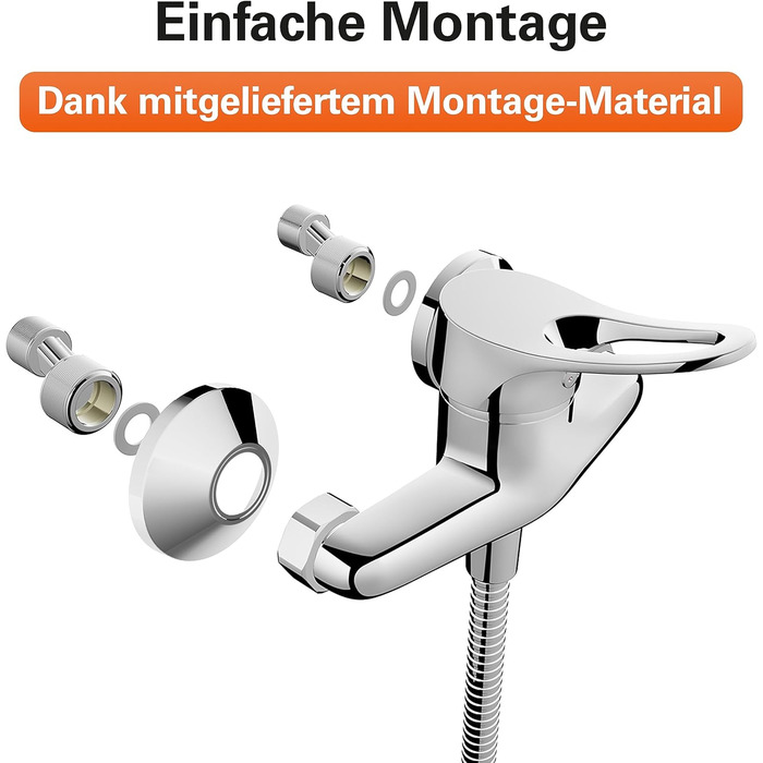 Змішувач для ванної кімнати EISL Verona з витяжною штангою та комплектом зливу, однорідний змішувач для раковини, хром