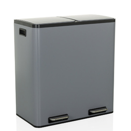 Збирач відходів / Система сортування відходів CLEAN XIII 60L (2x30L) Сталь Сірий hjh ОФІС