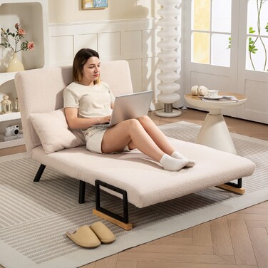 Диван-ліжко 2-місний, велюровий диван, функція трансформації, в комплекті 2 подушки, оксамитова текстура, кольори: бежевий, чорний, натуральний