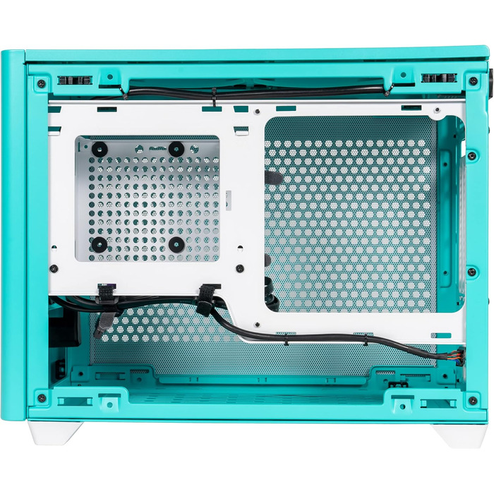 Комп'ютерний корпус Cooler Master MasterBox NR200P Mini-ITX з загартованим склом, вертикальним розташуванням відеокарти, чудовим охолодженням, Caribbean Blue