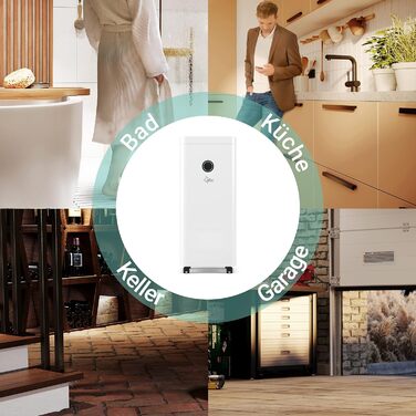 SUNTEC DryFix 20 PRO: Електричний осушувач повітря 20 л/день, 63 м², 3-в-1 (осушувач, очищувач, сушарка)