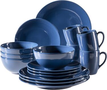 Набір посуду Mser, Керамічна Ossia Basic, темно-синя