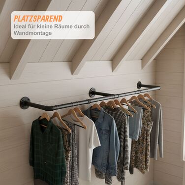 Relaxdays Промислова вішалка для одягу на стіну