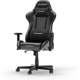 Крісло ігрове DXRacer Formula L чорне, шкіра PVC, ергономічне, для PC геймерів та офісу