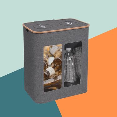 Контейнер для збору пляшок Relaxdays з двома відділеннями