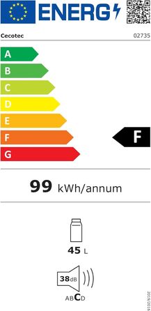 Міні-холодильник Cecotec Bolero CoolMarket TT Origin 45 л ретро, морозильна камера, LED, хромована ручка, зелений