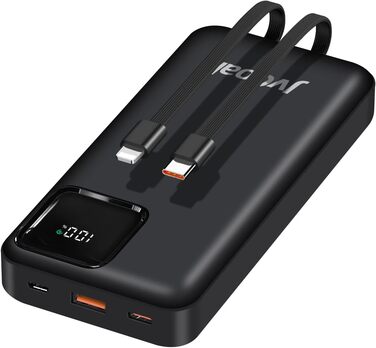 Портативний зарядний пристрій JvGoal 22.5W PD Power Bank 20000mAh для смартфонів, чорний