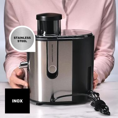 Тaurus Liquafruits Pro Compact - компактний соковичавник з нержавіючою сталлю, 600W, 2 швидкості, 350 мл, 1.2 л, анти-крапельна система