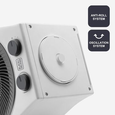 Обігрівач та вентилятор 2-в-1 BLACK+DECKER BXFSH2000E, 2000 Вт, білий