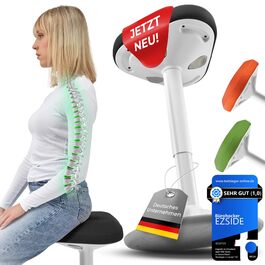 Офісний стілець SMART-Sitzen з ефектом свингу, регульована висота, чорний. Ергономічний стілець для дому та офісу, обертовий, нековзний.