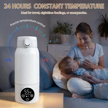 Мобільний підігрівач для пляшечок Baby, 500 мл, 100 Вт, акумулятор 11000 мАг, для подорожей та авто
