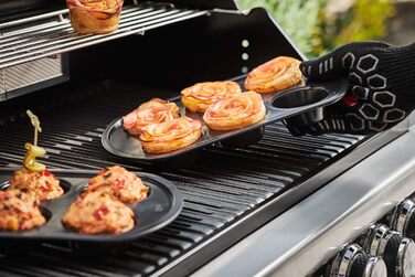 Набір для приготування бургерів RÖSLE 3 шт. з пресом, вагою та лопаткою, нержавіюча сталь 18/10, чавун з емалевим покриттям