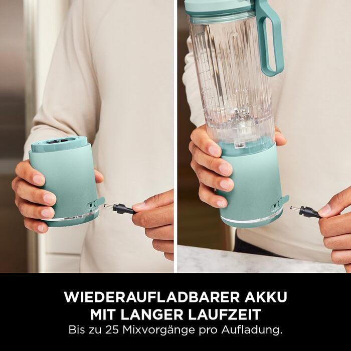 Портативний блендер Ninja Blast Max: 570 мл, акумулятор, 3 функції, для смузі та протеїнових коктейлів (BC251EULD)