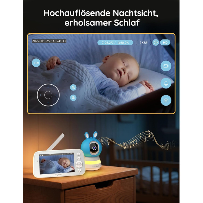 Відеоняня JolyWell з камерою та додатком, 5