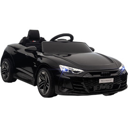 Дитячий електромобіль HOMCOM Audi RS e-tron GT з пультом, ременем безпеки, звуком, музикою та фарами, чорний, для дітей 3-5 років, швидкість до 5 км/год