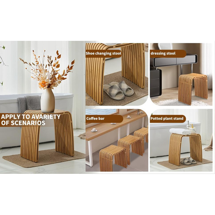 Пуф Bambushocker: багатофункціональний, без монтажу, для ванної, вітальні, спальні, робочого кабінету, їдальні