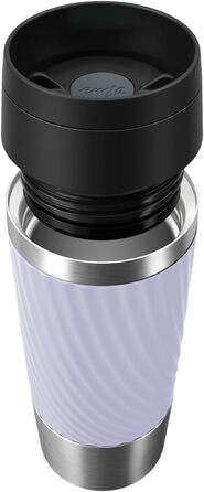 Термокружка Emsa Travel Mug Classic Twist 0.36 л, лавандова, з кришкою Quick-Press, для гарячих та холодних напоїв