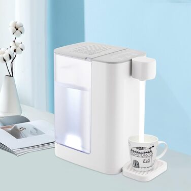 Електричний нагрівач води 3L з миттєвим нагрівом, білий. 5 температурних режимів, 2 рівня води, тиха робота (45dB), дитячий замок