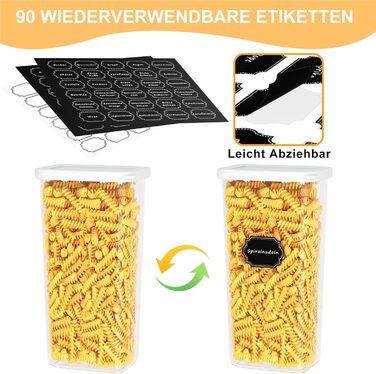 Герметичні контейнери для зберігання продуктів з кришкою (12 шт., до 1,8 л)