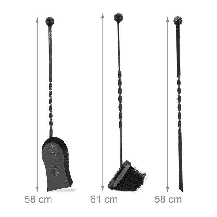 Набір для каміну Relaxdays, античний стиль, 4 частини