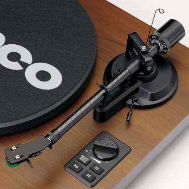 Програвач вінілу Lenco LS-600WA Bluetooth з 2 зовнішніми колонками 2×30 Вт, горіх