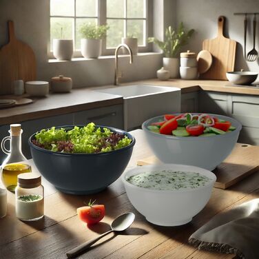 Набір з 6 місок для перемішування Relaxdays, пластик