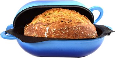 Найпростіший у світі набір для випічки хліба ручної роботи. Чавунна запіканка синій градієнт і не прилипає перфорація