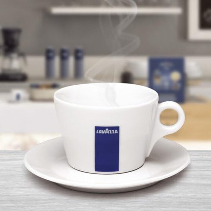 Чашка для капучино Lavazza Blu Collection, упаковка з 6 шт. , порцеляна, біла, 165 мл, 20002131