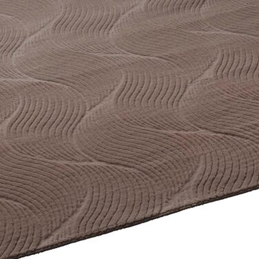 Килимок для ванної кімнати Taracarpet з антиковзаючим покриттям, зелений з листям, 80x150 см