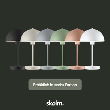 LED настільна лампа Skølm Aeriala: диммування, USB-C зарядка, тепле світло, до 10 годин роботи, метал, бежевий, енергоклас G