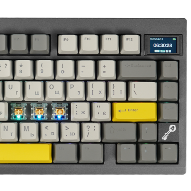 Клавіатура механічна бездротова EPOMAKER TH80 PRO V2 Sea Salt Silent Black (TH80-PROV2-B-SS)