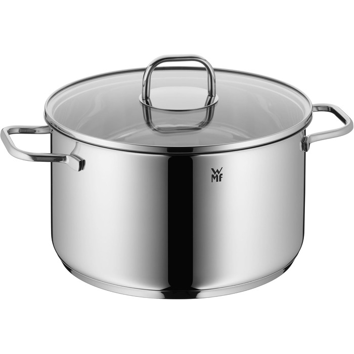 Набір каструль WMF Inspiration Induktion, 4 шт., з кришкою з термостійкого скла, Cromargan нержавіюча сталь, без антипригарного покриття