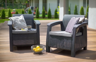 Комплект садових меблів Keter з пластику, сірий, 4 предмети