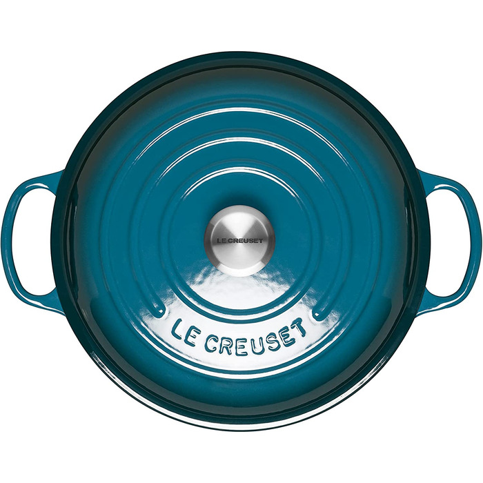 Каструля Le Creuset Signature з чавуну, 3,5 л, для всіх типів плит (включно з індукцією), 26 см, Ocean