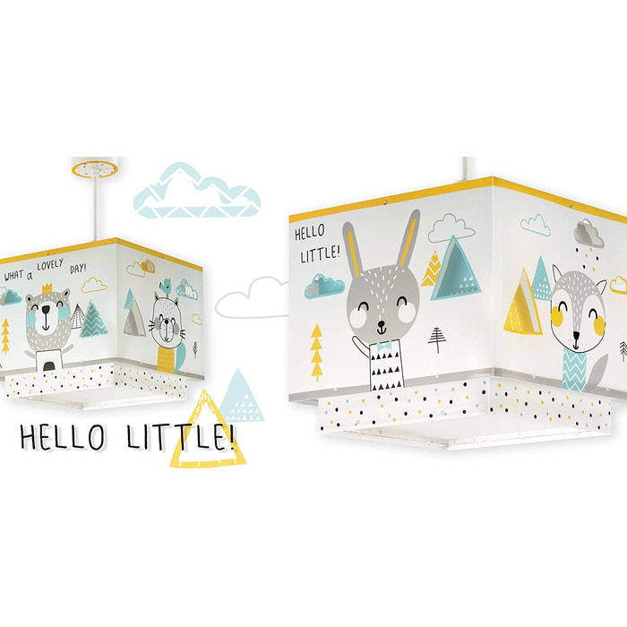 Дитяча настільна лампа Dalber Hello Little Animals Bears, пластик, 14 х 14 х 29 см