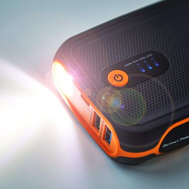 Osram BATTERYstart 400: Літієвий пусковий пристрій 2000A 12V з Powerbank для бензинових та дизельних двигунів (до 8L бензин, 4L дизель), 16800mAh