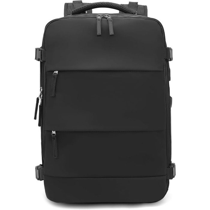 KONO Рюкзак для ручної поклажі 42x30x20, рюкзак для ноутбука 25L, Outdoor, для подорожей, спорту, Weekender з відділенням для взуття, чорний