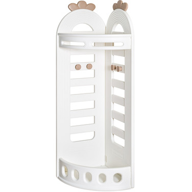 Стелаж кутовий для речей Mealux Dina White/Coffee (арт. KD-E081 White/Coffee)