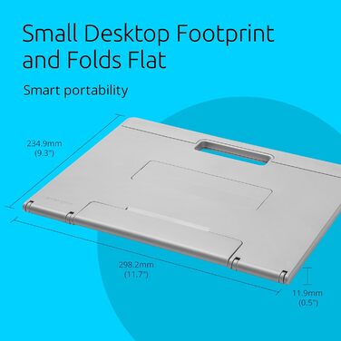 Підставка для ноутбука Kensington SmartFit K52783WW, регульована висота, до 17 дюймів, з антиковзким покриттям та слотом Kensington