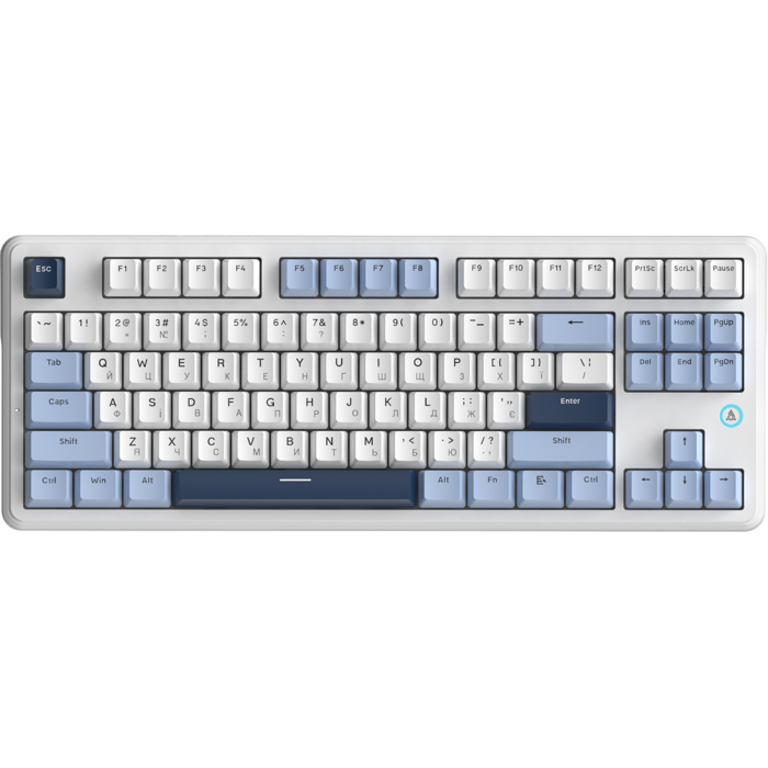 Дротова механічна клавіатура Ajazz AK870 V2 Flying Fish Switches White (AK870-V2-FF-BWB)