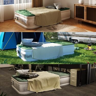 Надувний матрац Zearna для 2 осіб з електричним насосом, 203x152x46 см